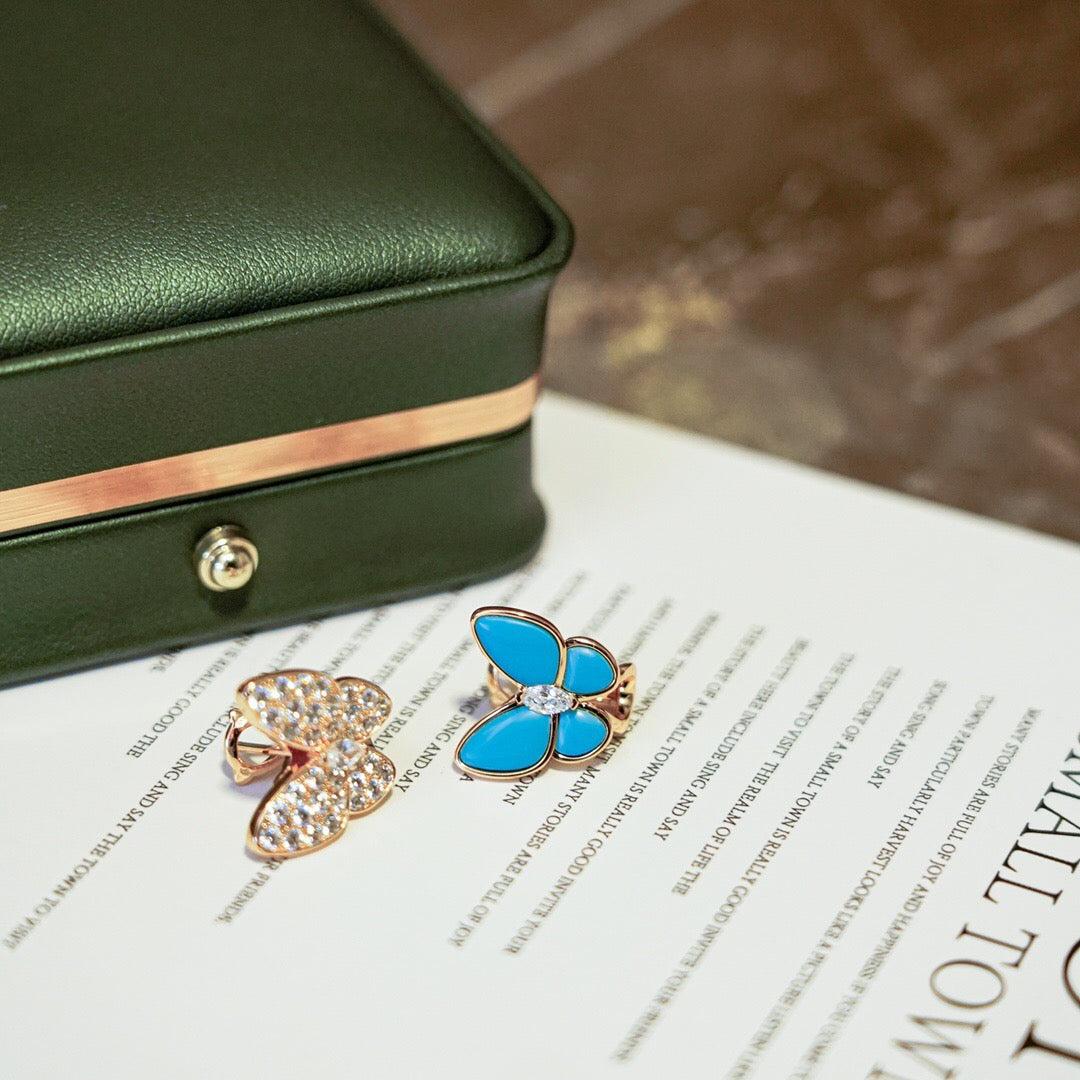 ¡®Lume Jewelry¡¯Asymmetrical Butterfly Earclips