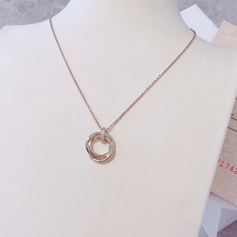 ¡®Lume Jewelry¡¯TRINITY NECKLACE GOLD DIAMONDS