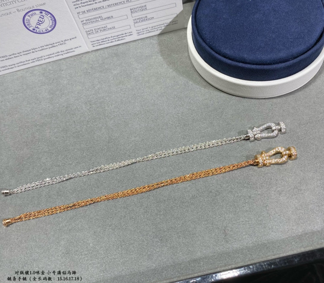 ¡®Lume Jewelry¡¯FORCE SMALL HORSESHOE DIAMOND CHAIN ROPE BRACELET