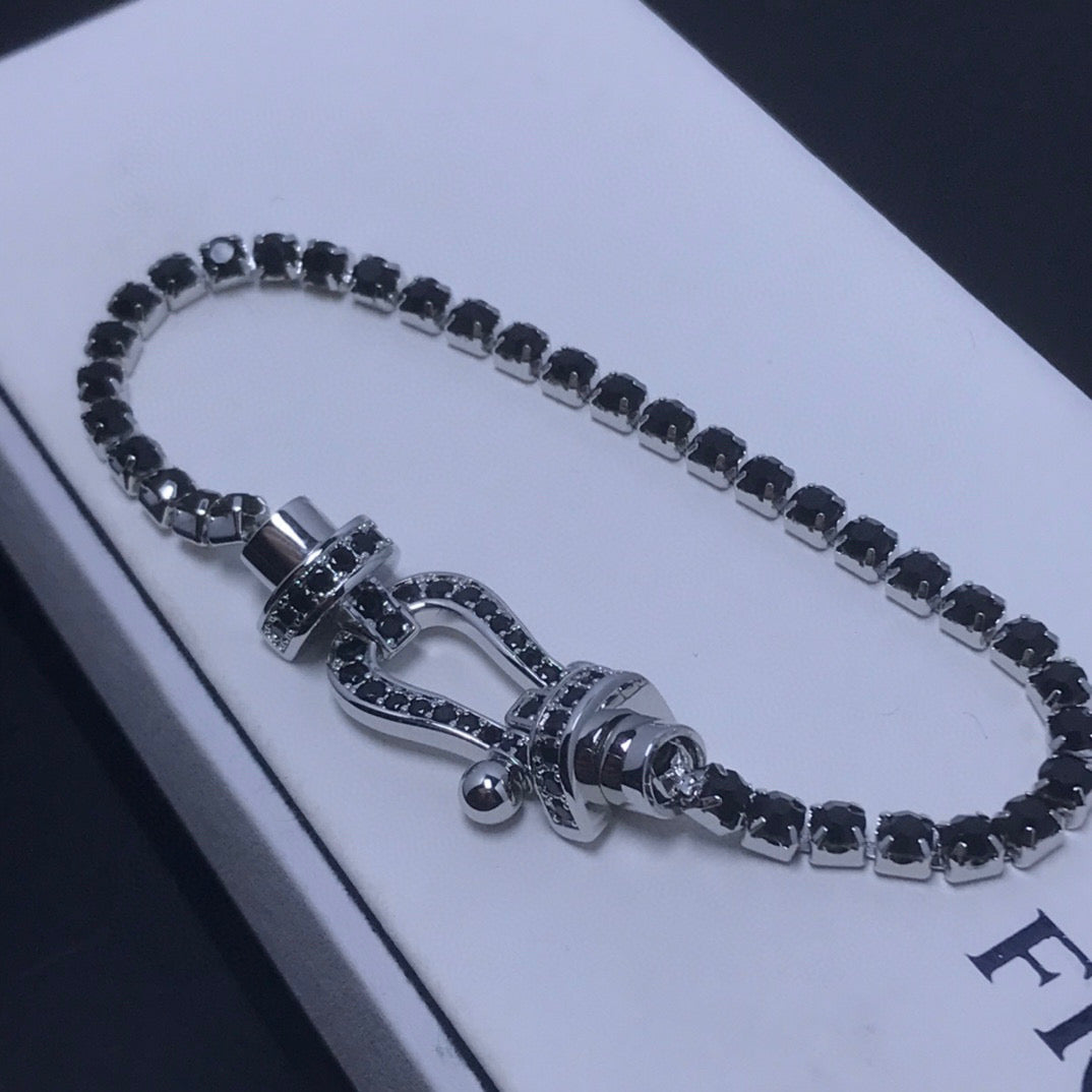 ¡®Lume Jewelry¡¯FORCE LARGE HORSESHOE FULL DIAMOND TENNIS BRACELET