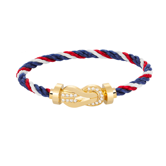 ¡®Lume Jewelry¡¯CHANCE LARGE 8 FIGURE BUCKLE HALF DIAMOND BRACELET GOLD