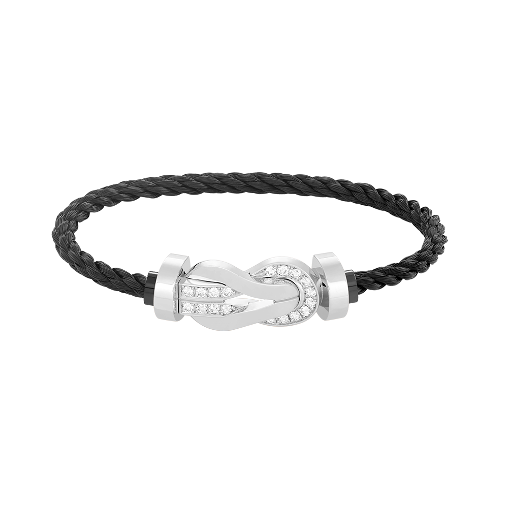 ¡®Lume Jewelry¡¯CHANCE LARGE 8 FIGURE BUCKLE HALF DIAMOND BRACELET SILVER