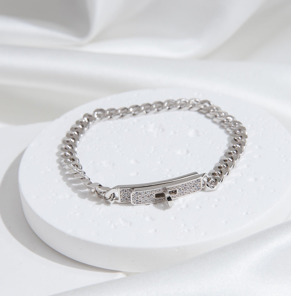 ¡®Lume Jewelry¡¯KELLY CHAIN SILVER DIAMOND BRACELET