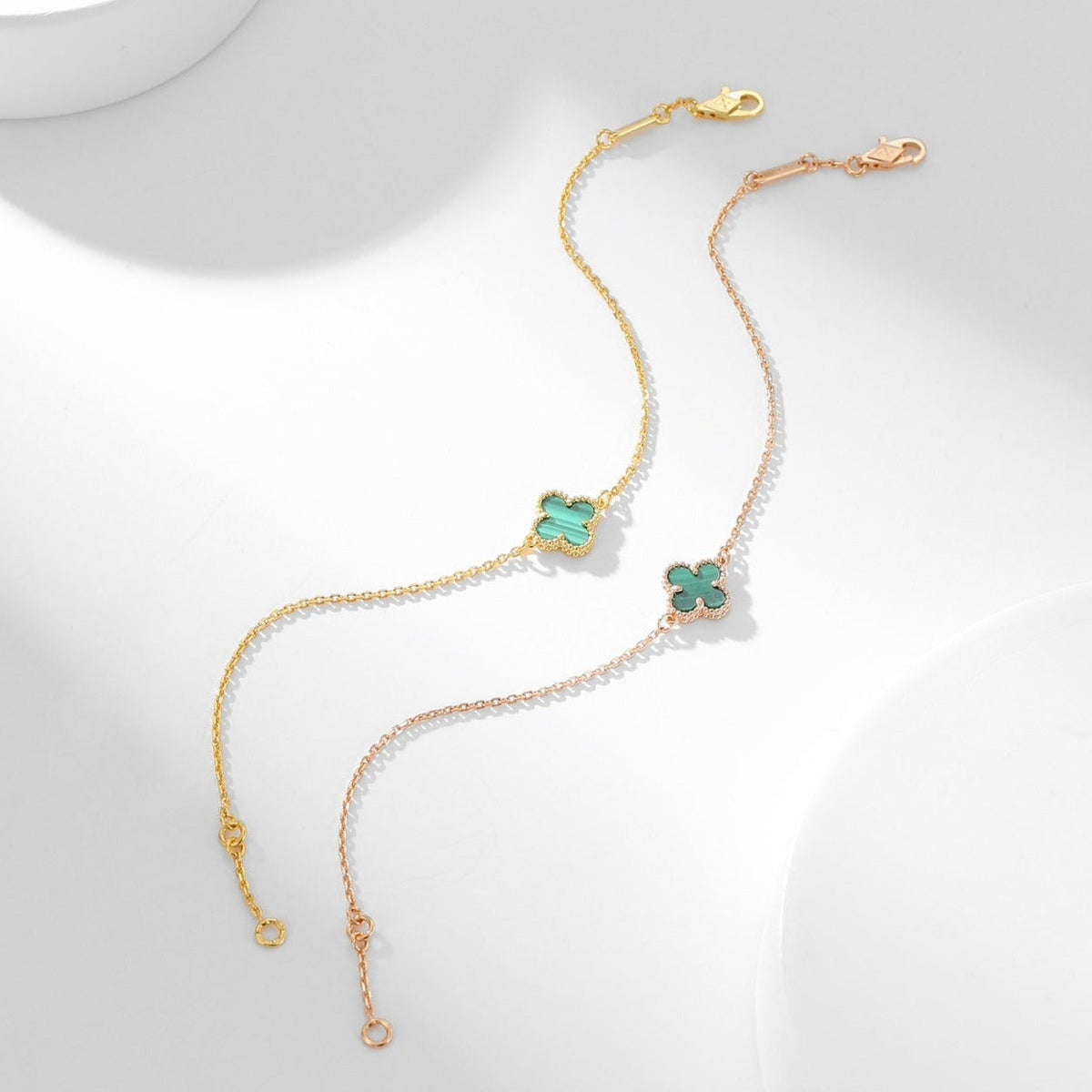 ¡®Lume Jewelry¡¯CLOVER BRACELET MALACHITE 1 MOTIF