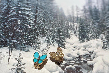 ¡®Lume Jewelry¡¯Asymmetrical Butterfly Earclips