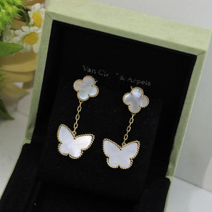 ¡®Lume Jewelry¡¯CLOVER MEDIUM 1 MOTIFS CARNELIAN  DIAMOND earrings