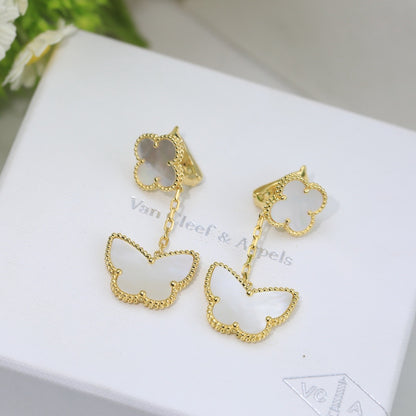 ¡®Lume Jewelry¡¯CLOVER MEDIUM 1 MOTIFS CARNELIAN  DIAMOND earrings