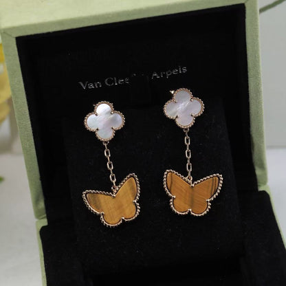 ¡®Lume Jewelry¡¯CLOVER MEDIUM 1 MOTIFS CARNELIAN  DIAMOND earrings