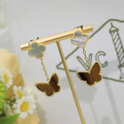 ¡®Lume Jewelry¡¯CLOVER MEDIUM 1 MOTIFS CARNELIAN  DIAMOND earrings
