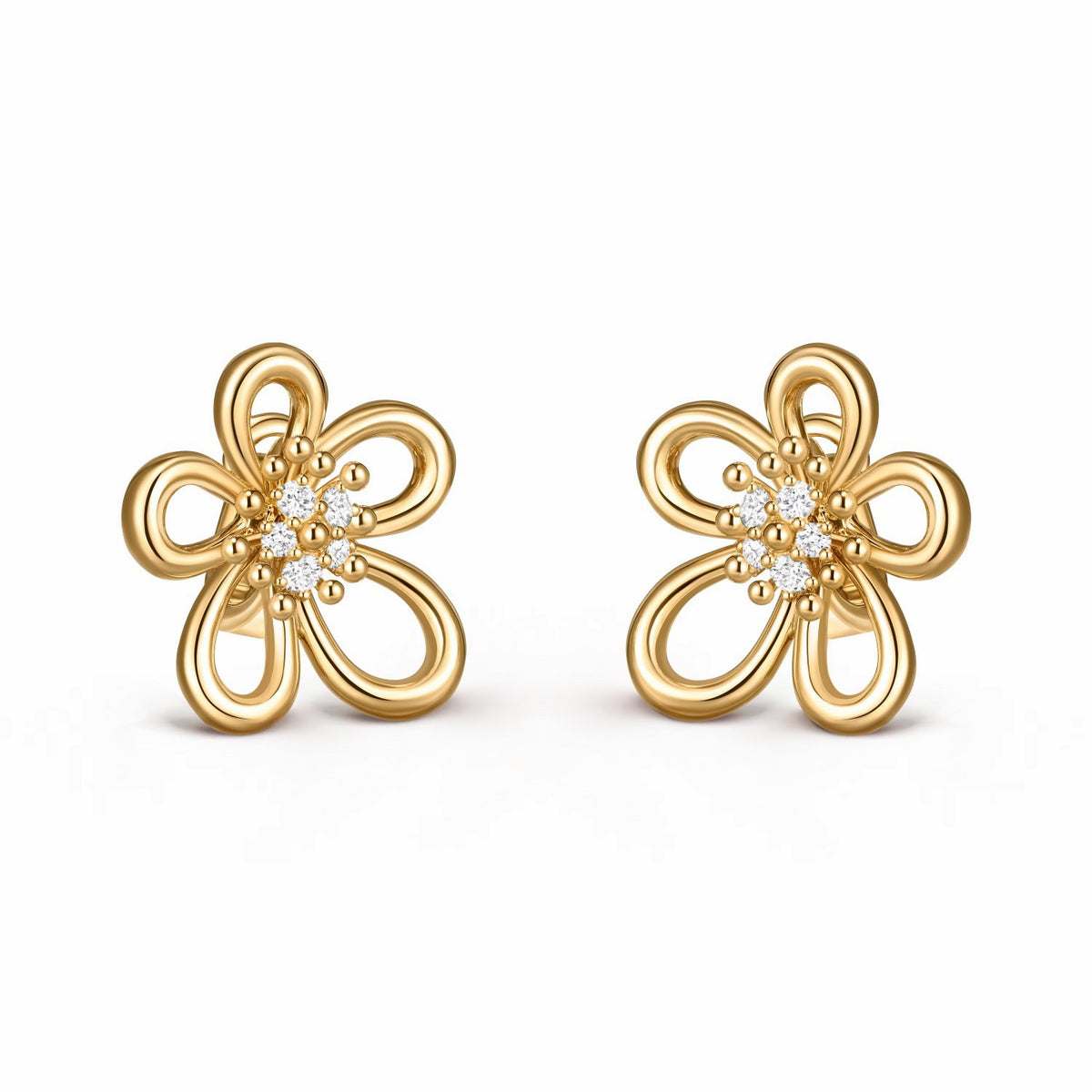 [Lume Jewelry]Flowerlace Stud Earrings,