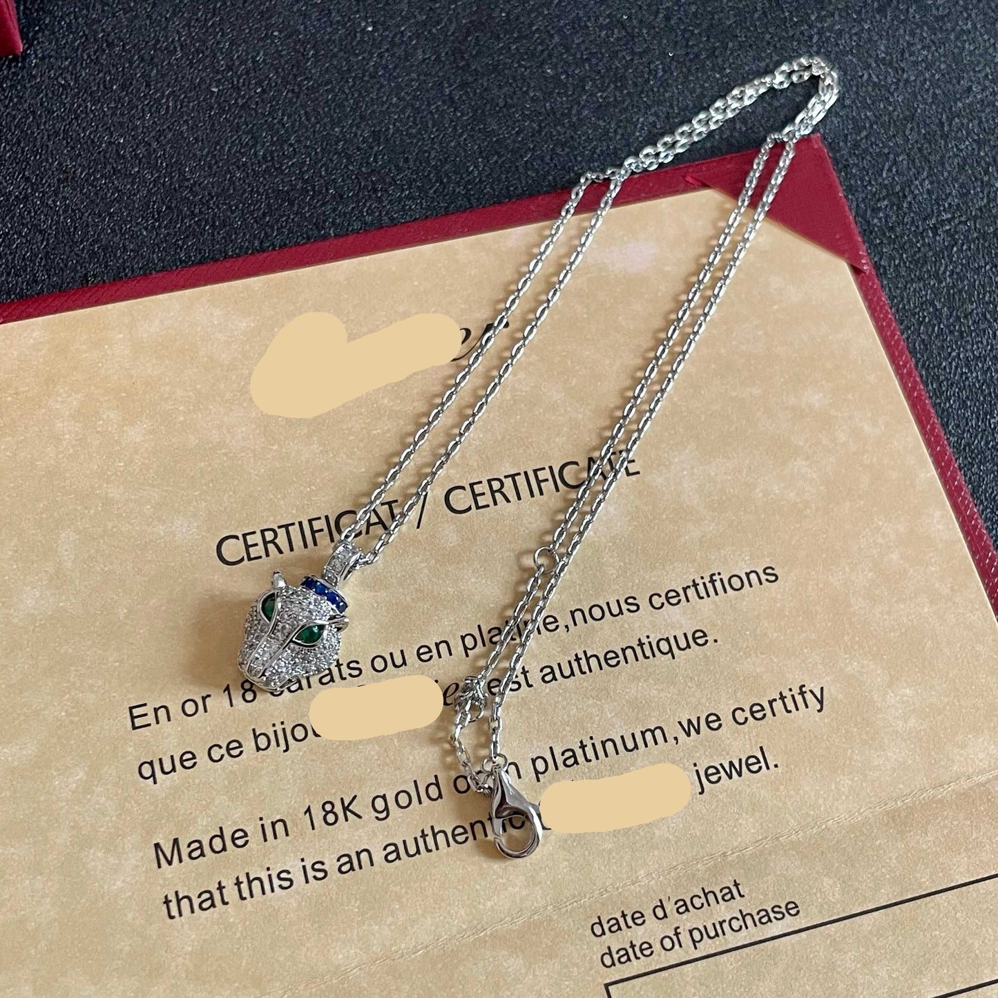 ¡®Lume Jewelry¡¯Panthère de Cartier Pavé‑Diamond Necklace