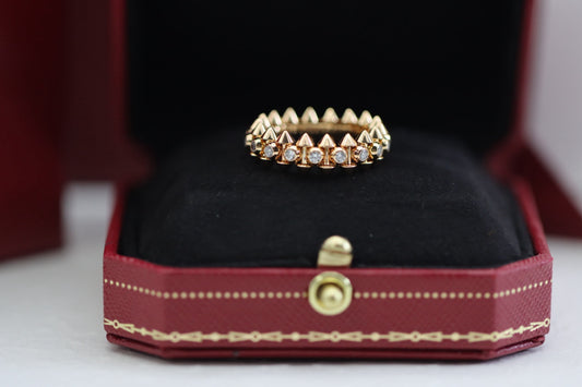 ¡®Lume Jewelry¡¯Double‑Row Spike Full‑Diamond Band Ring