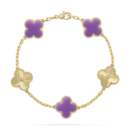 [Lume Jewelry]New CLOVER 5 MOTIF LIGHT PURPLE BRACELET COLLECTION