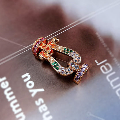 ¡®Lume Jewelry¡¯FORCE LARGE HORSESHOE  COLORED DIAMOND BRACELET ROSE GOLD