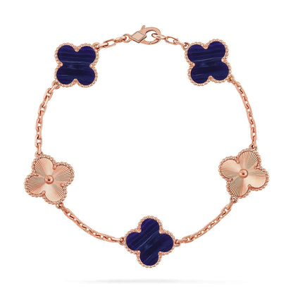 [Lume Jewelry]New CLOVER 5 MOTIF PURPLE STRIPES BRACELET COLLECTION