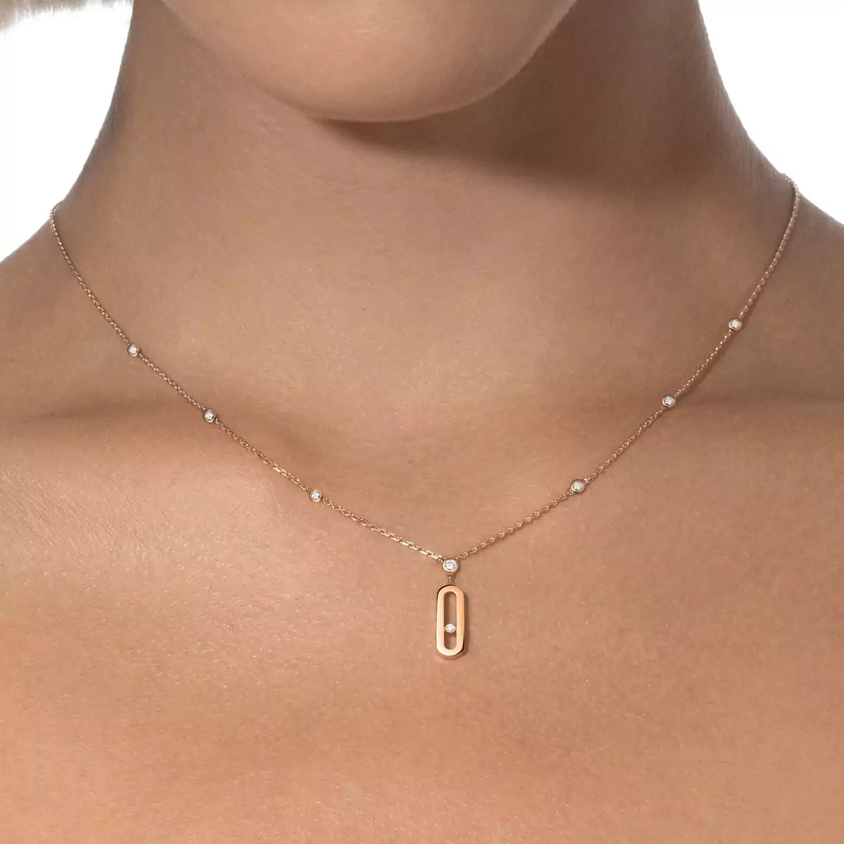 [Lume Jewelry] Move Uno Gold Diamond Long Necklace