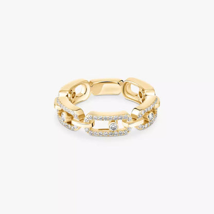 [Lume Jewelry]Move Link Pave_-Set Diamond Ring