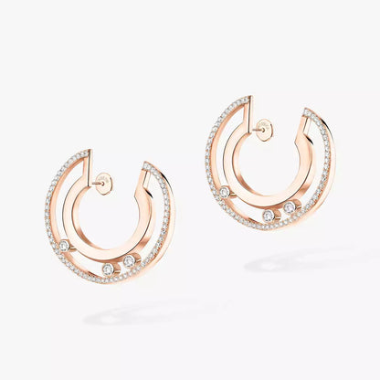 [Lume Jewelry]Move Romane Small Diamond Hoop Earrings