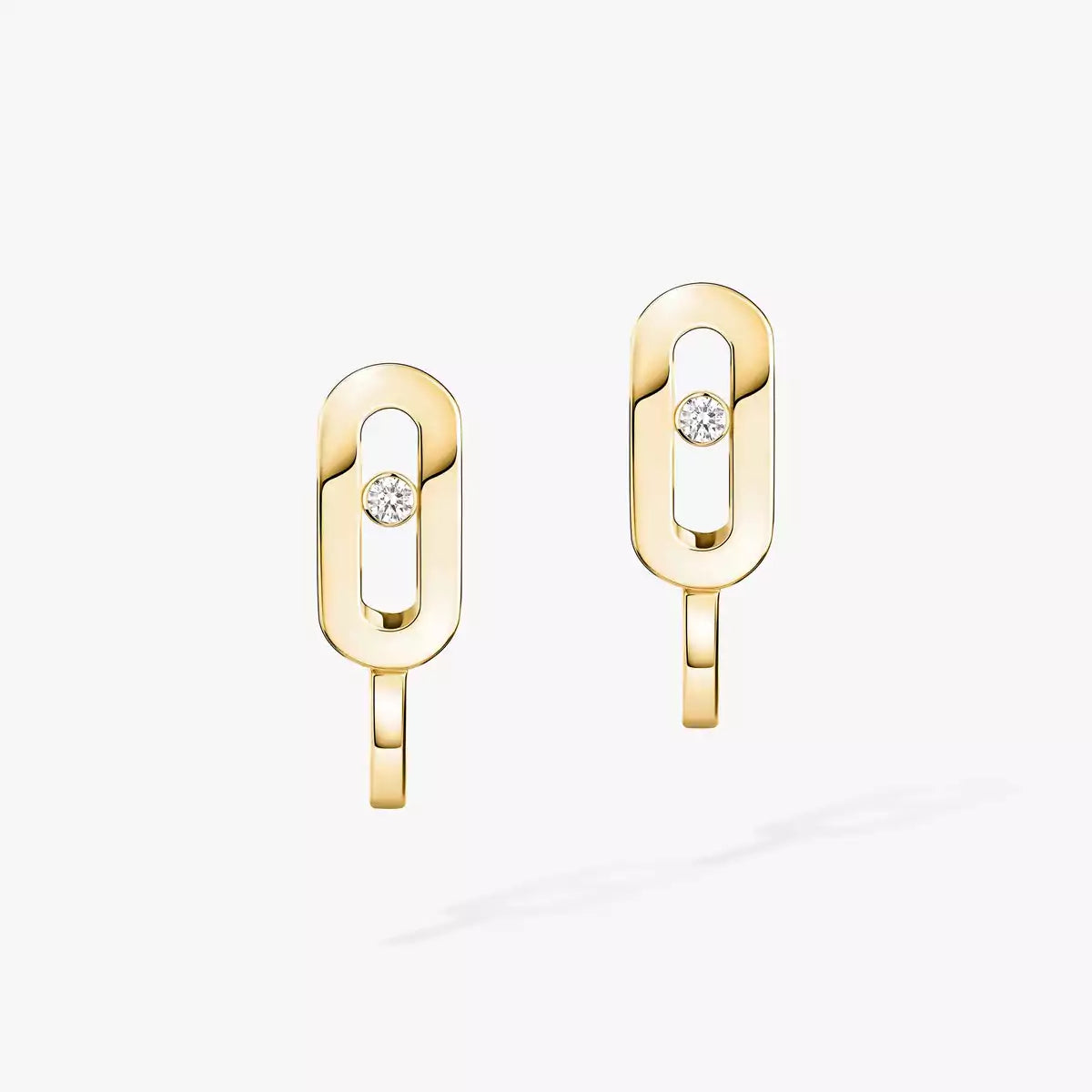 [Lume Jewelry]Diamond Mini Hoop Earrings Move Classique