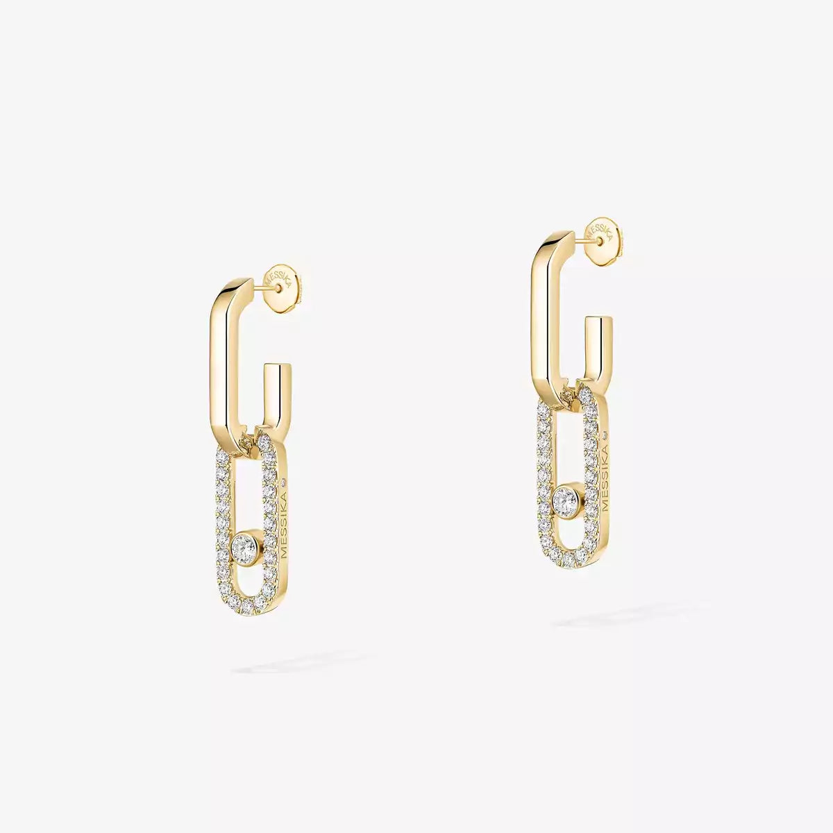[Lume Jewelry]Move Link Diamond Earrings