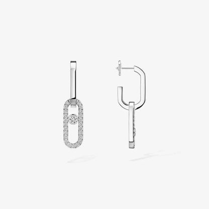 [Lume Jewelry]Move Link Diamond Earrings