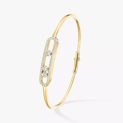[Lume Jewelry]Move Pavé Diamond Bangle Bracelet M