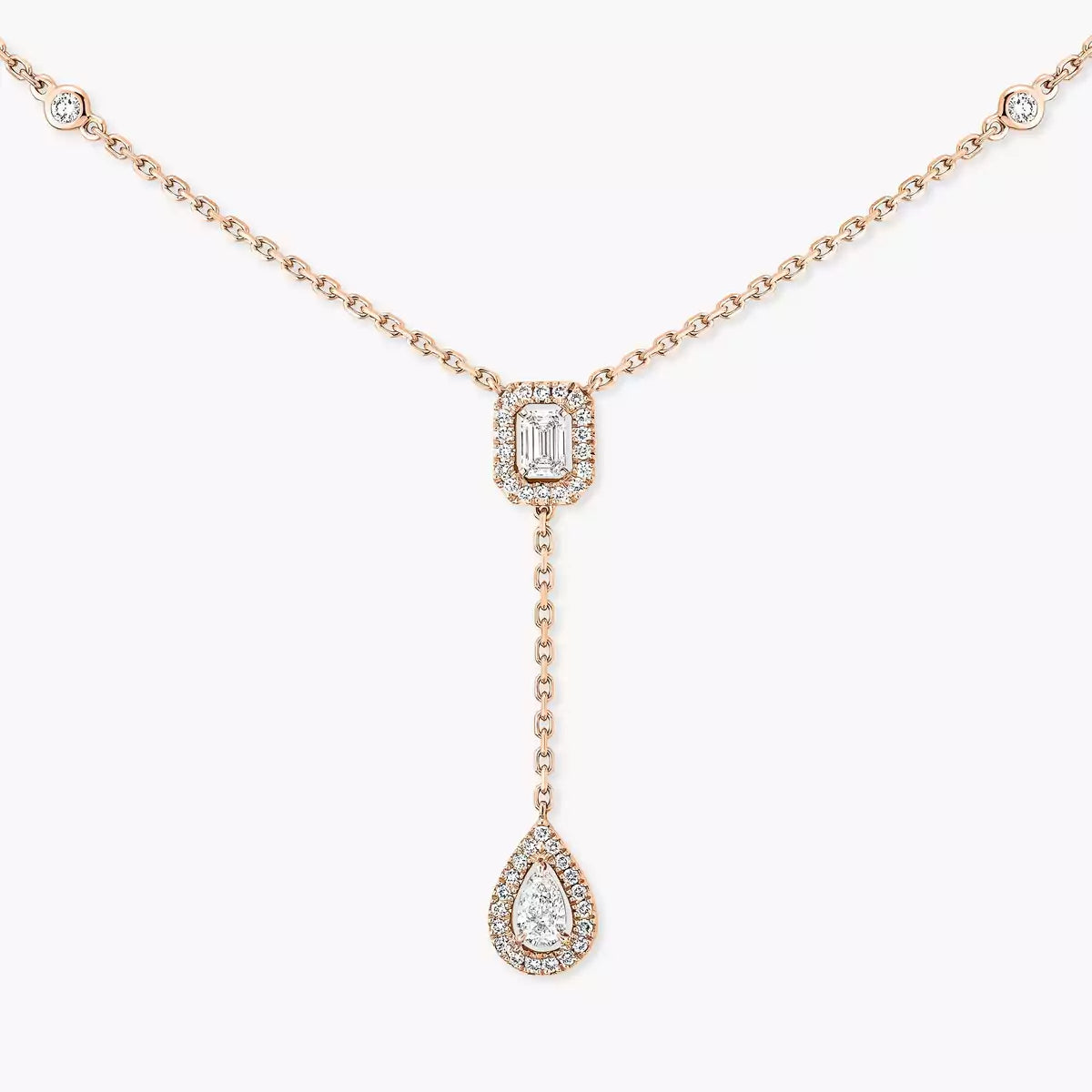 [Lume Jewelry]Gold Diamond Tie Necklace