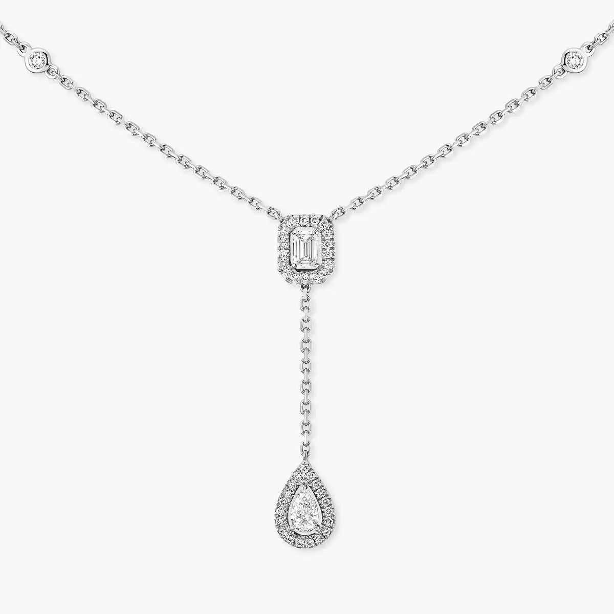[Lume Jewelry]Gold Diamond Tie Necklace