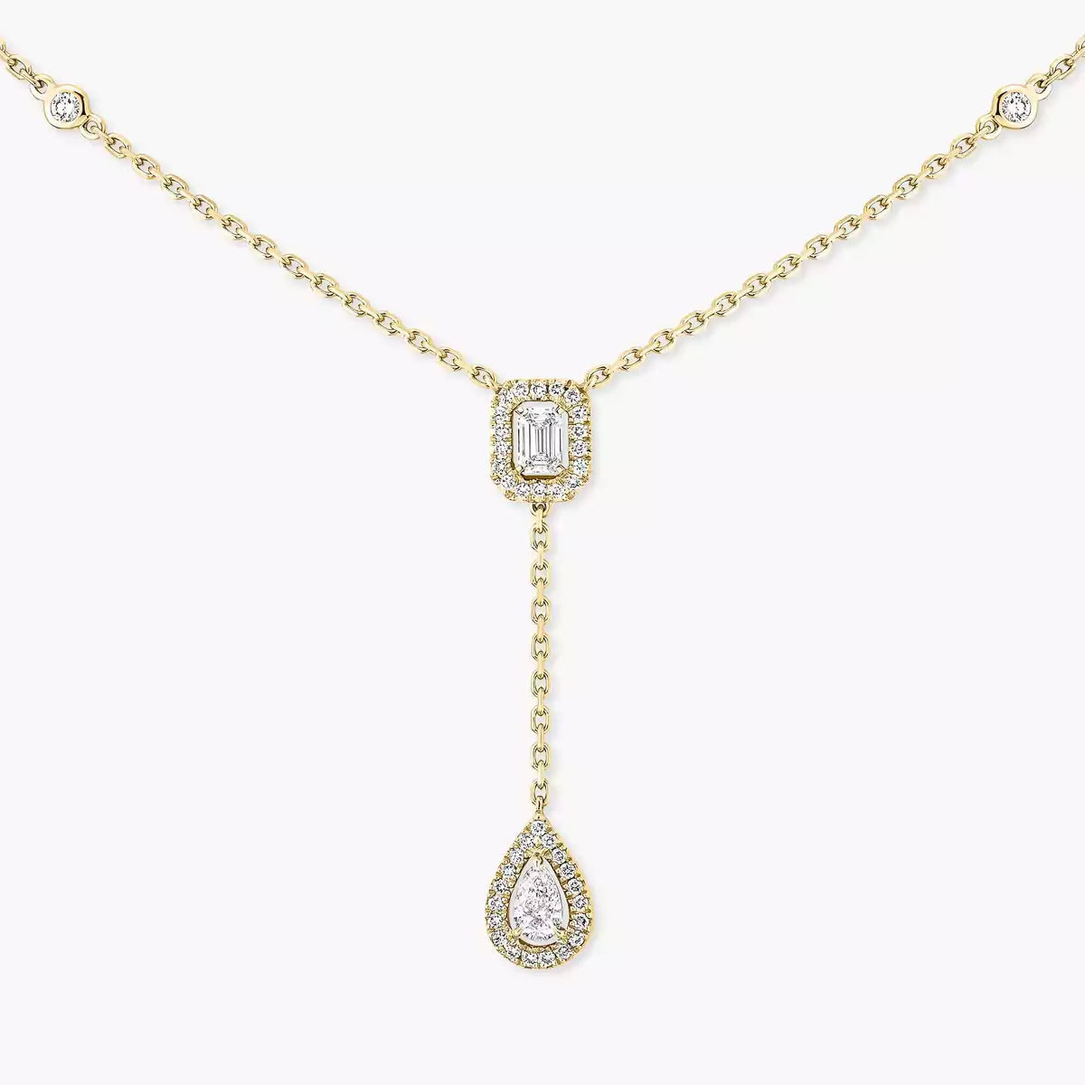 [Lume Jewelry]Gold Diamond Tie Necklace
