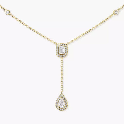 [Lume Jewelry]Gold Diamond Tie Necklace