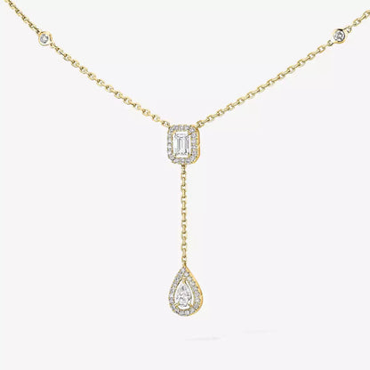 [Lume Jewelry]Gold Diamond Tie Necklace