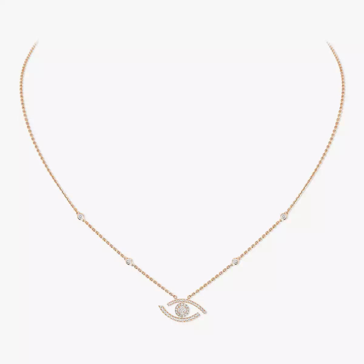 [Lume Jewelry]Pave_ Diamond Necklace Lucky Eye