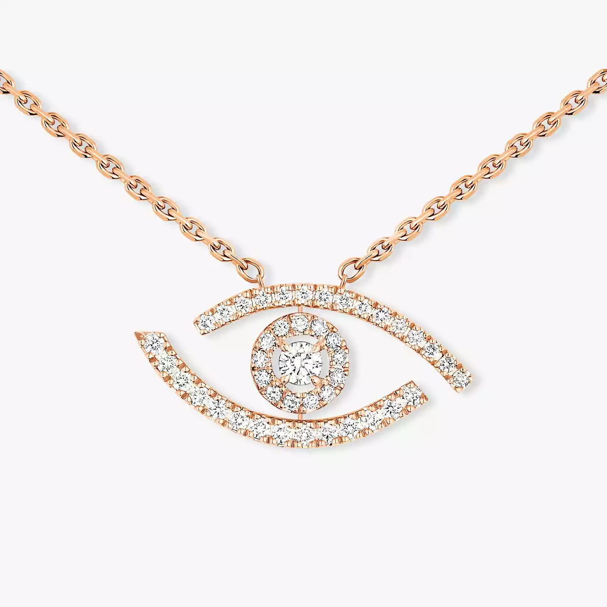 [Lume Jewelry]Pave_ Diamond Necklace Lucky Eye