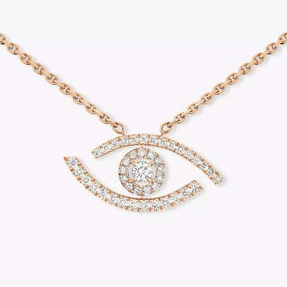 [Lume Jewelry]Pave_ Diamond Necklace Lucky Eye