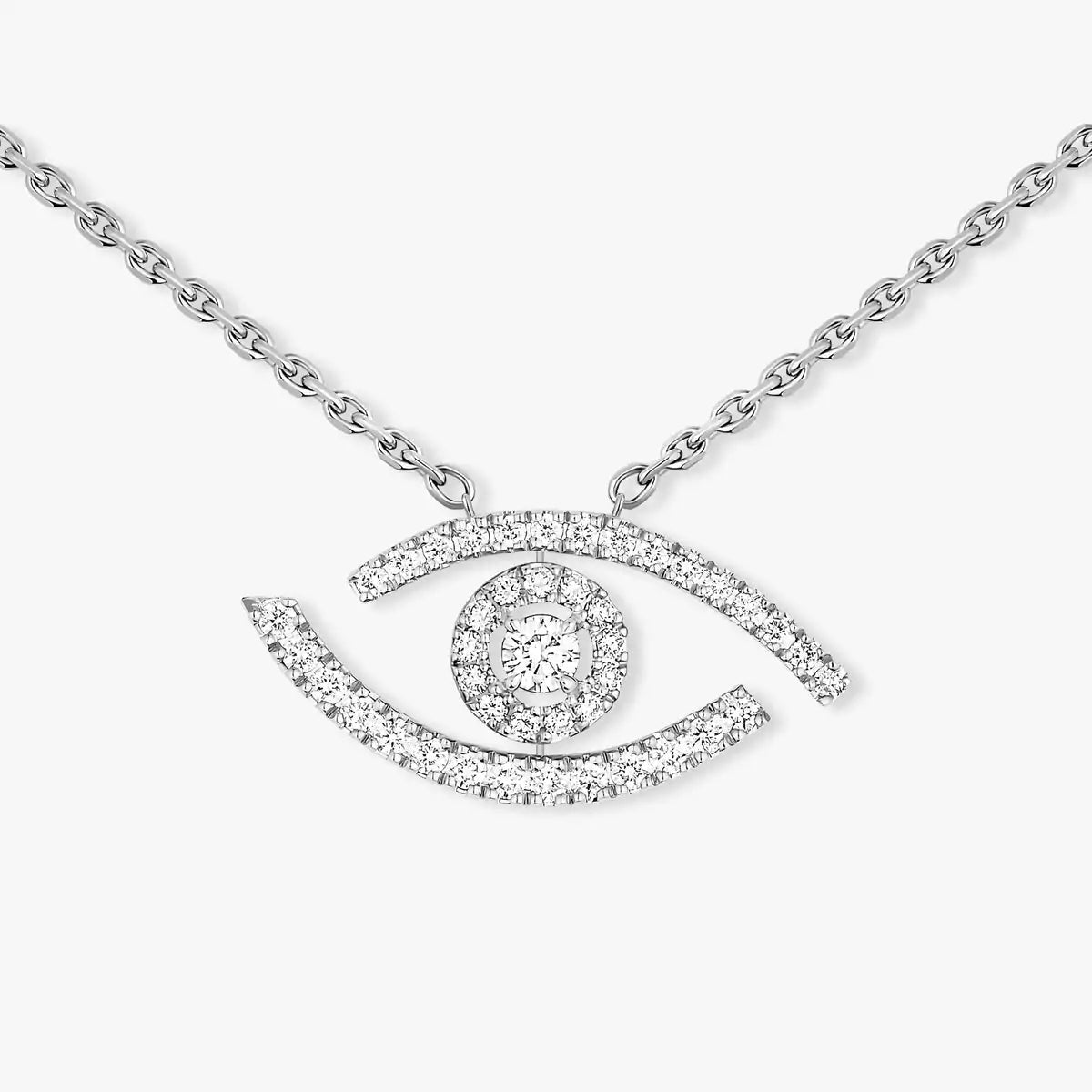 [Lume Jewelry]Pave_ Diamond Necklace Lucky Eye