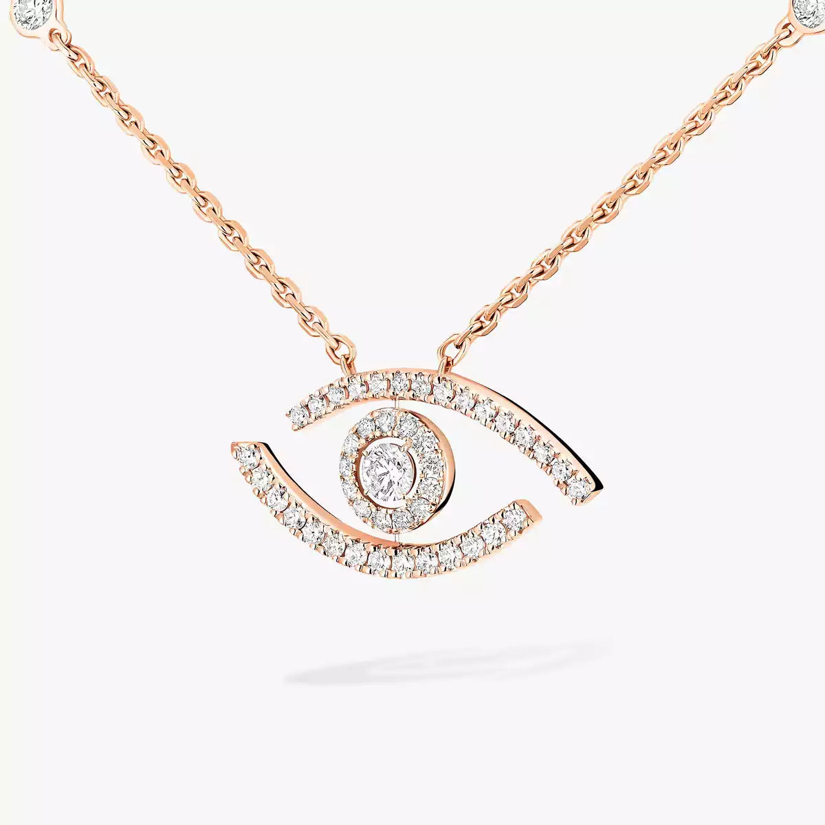 [Lume Jewelry]Pave_ Diamond Necklace Lucky Eye
