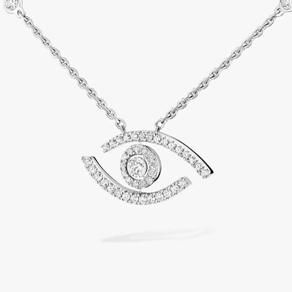[Lume Jewelry]Pave_ Diamond Necklace Lucky Eye