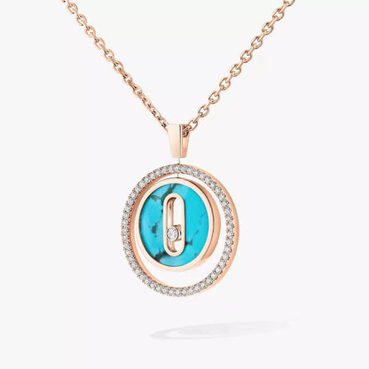 [Lume Jewelry]Lucky Move Diamond Necklace in Rose Gold and White Mother-of-Pearl