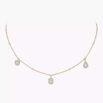 [Lume Jewelry]My Twin Diamond Necklace in Silver
