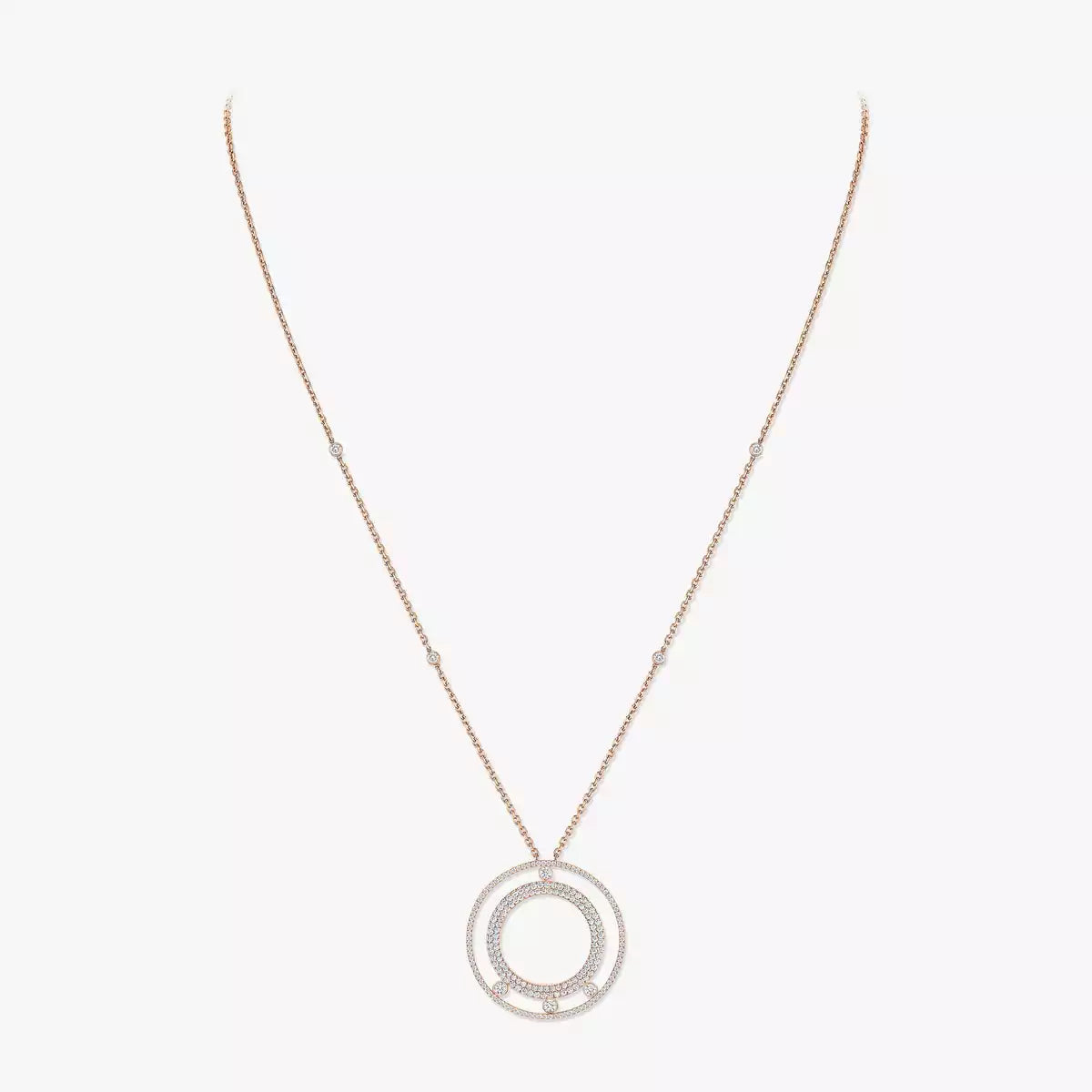 [Lume Jewelry]Move Romane Long Pave_-Set Diamond Necklace