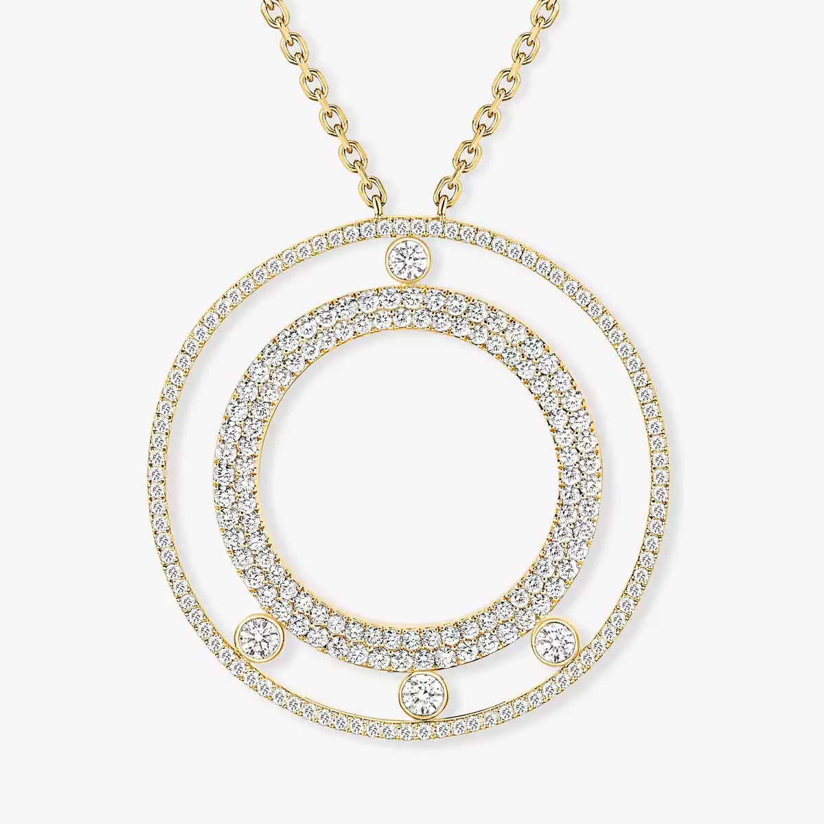 [Lume Jewelry]Move Romane Long Pave_-Set Diamond Necklace
