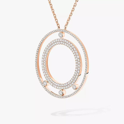 [Lume Jewelry]Move Romane Long Pave_-Set Diamond Necklace