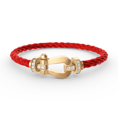¡®Lume Jewelry¡¯FORCE LARGE HORSESHOE HALF DIAMOND BRACELET GOLD