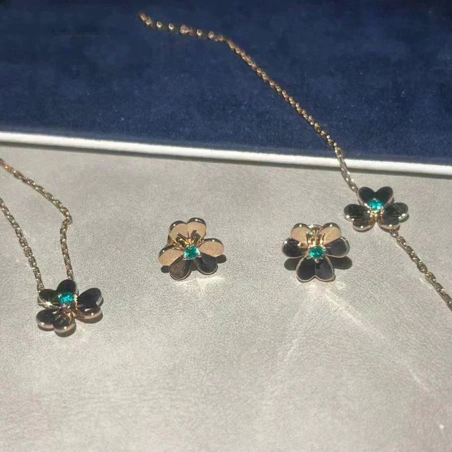 ¡®Lume Jewelry¡¯FRIVOLE  FLOWER MALACHITE EARRINGS
